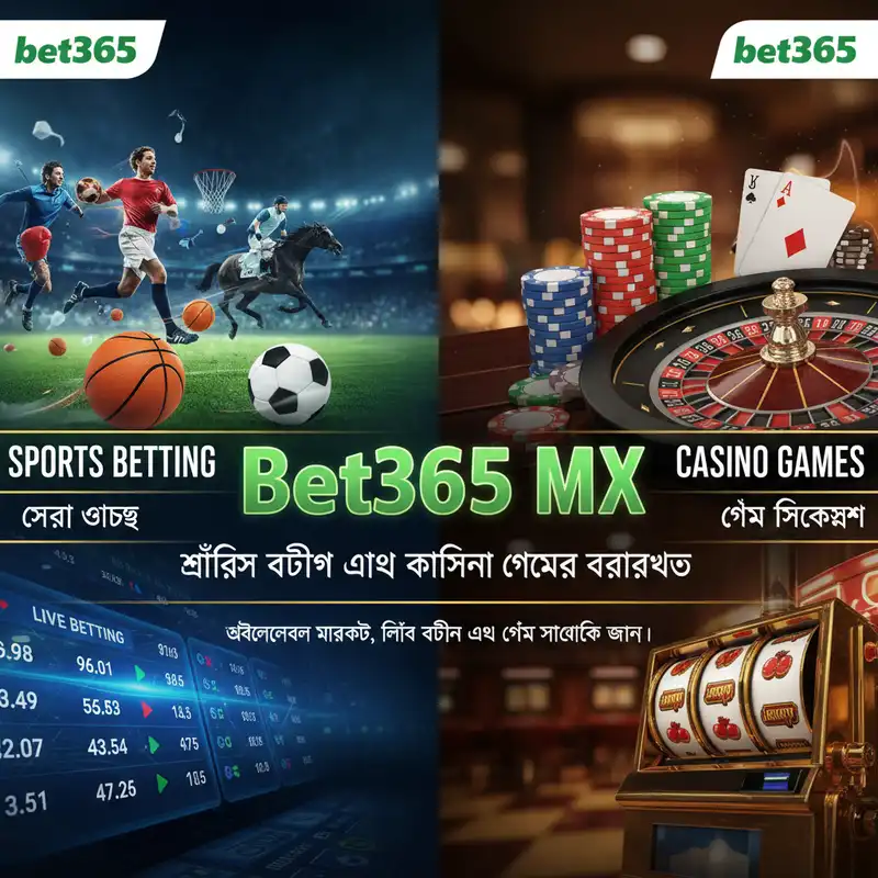 Bet365 MX স্পোর্টস বেটিং এবং ক্যাসিনো গেমের প্রকারভেদ